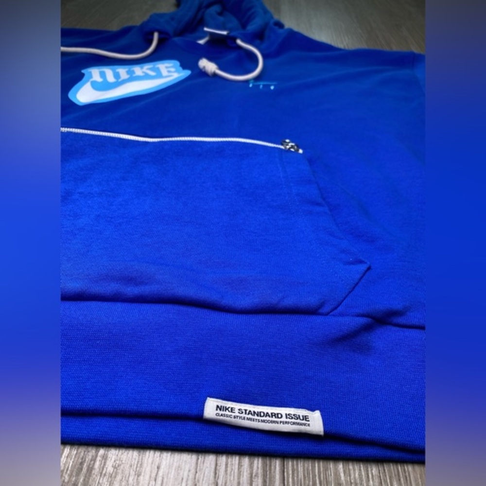Rare Nike EYBL Cropped Hoodie Blue Women Size XL Who Run We Run Elite Basketball - Picture 7 of 10